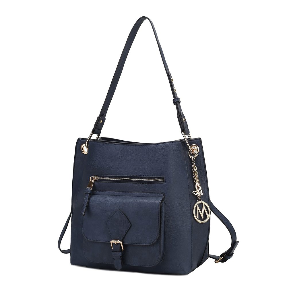 Mkf Fashion Hobo Bag Pu Leather Top Handle Handbag Purse UwU